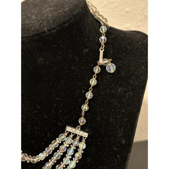 Vintage Laguna Aurora Borealis Necklace 4 Strands - Picture 6 of 6